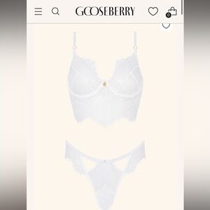 Gooseberry White Lace Lingerie Set